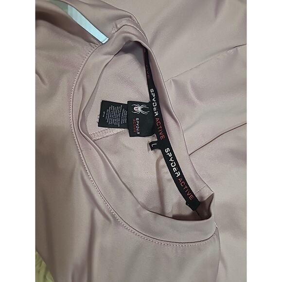 Spyder Active Top Womens Large Dusty Rose Long Sleeve Reflective Waist Bungee - Picture 8 of 9